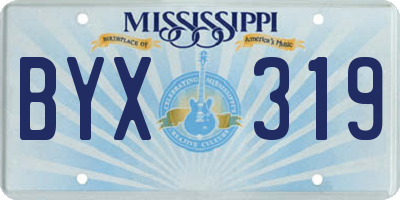 MS license plate BYX319