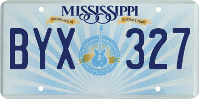 MS license plate BYX327