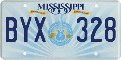 MS license plate BYX328