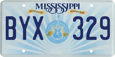 MS license plate BYX329
