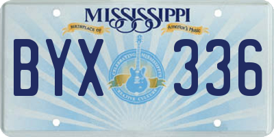 MS license plate BYX336