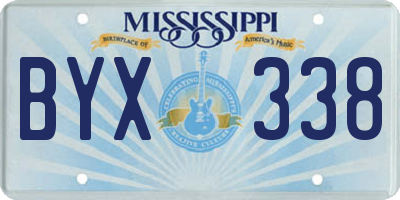 MS license plate BYX338