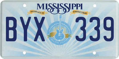 MS license plate BYX339