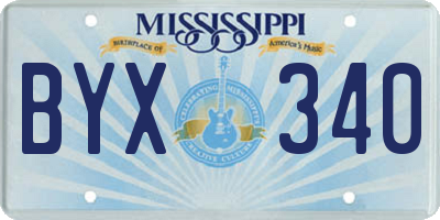 MS license plate BYX340