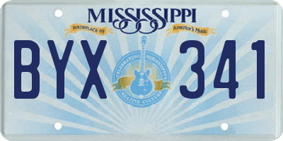 MS license plate BYX341