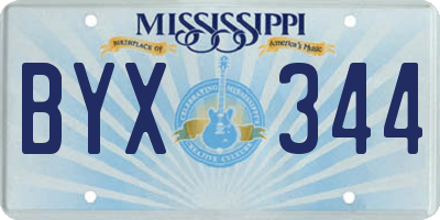MS license plate BYX344