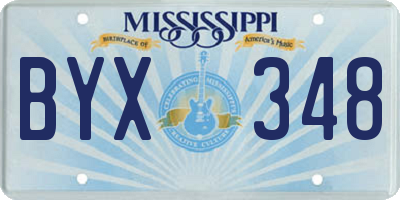 MS license plate BYX348