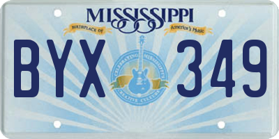 MS license plate BYX349