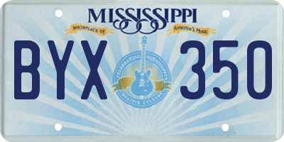 MS license plate BYX350