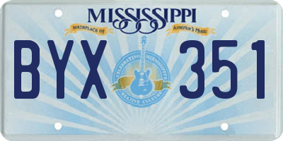 MS license plate BYX351