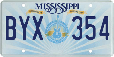 MS license plate BYX354