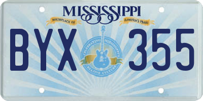MS license plate BYX355