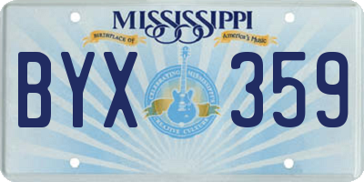MS license plate BYX359