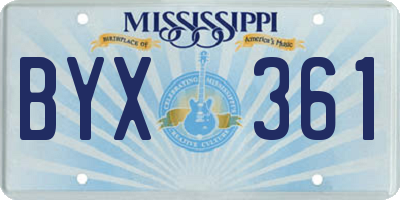 MS license plate BYX361