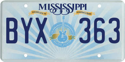 MS license plate BYX363