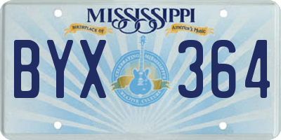 MS license plate BYX364