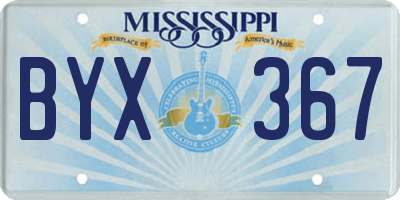 MS license plate BYX367