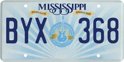 MS license plate BYX368