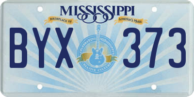 MS license plate BYX373