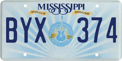 MS license plate BYX374