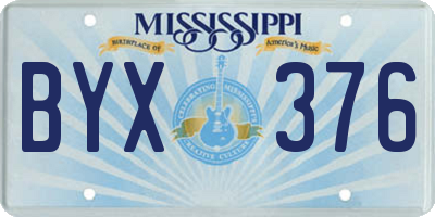 MS license plate BYX376