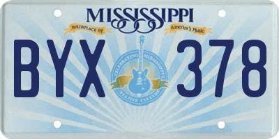 MS license plate BYX378