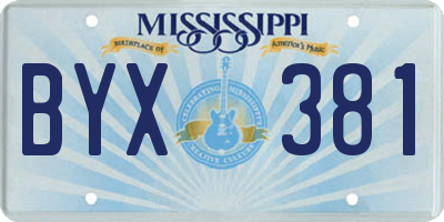 MS license plate BYX381