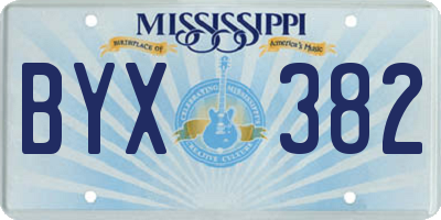 MS license plate BYX382