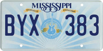 MS license plate BYX383