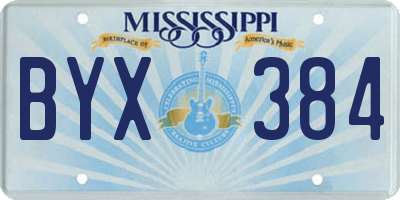 MS license plate BYX384