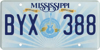 MS license plate BYX388