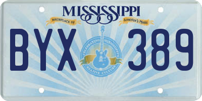 MS license plate BYX389