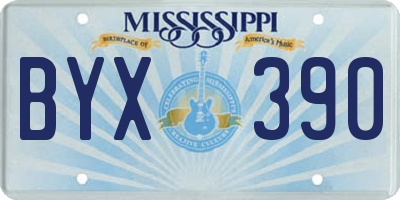 MS license plate BYX390