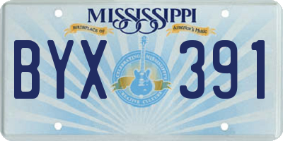 MS license plate BYX391