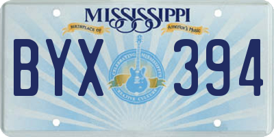 MS license plate BYX394