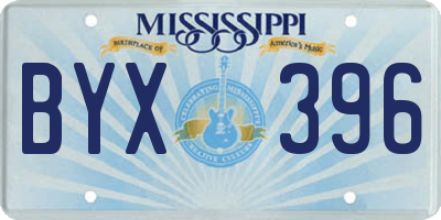 MS license plate BYX396