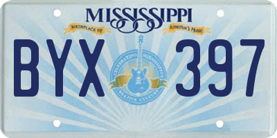MS license plate BYX397