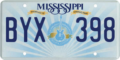 MS license plate BYX398