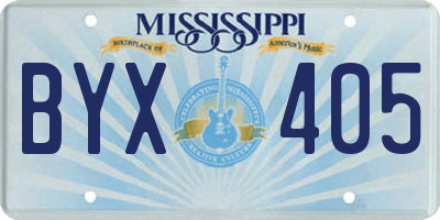 MS license plate BYX405