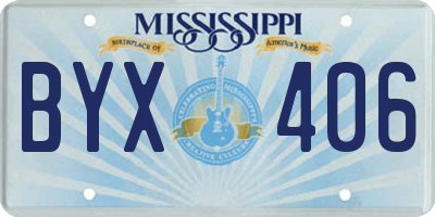 MS license plate BYX406