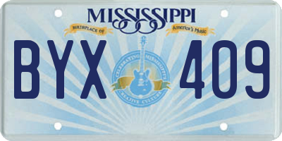 MS license plate BYX409