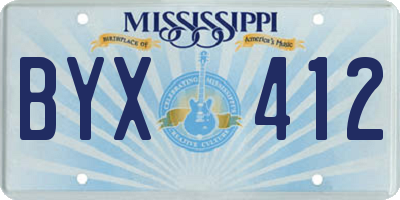 MS license plate BYX412