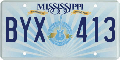 MS license plate BYX413