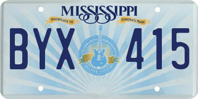 MS license plate BYX415