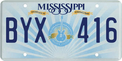 MS license plate BYX416