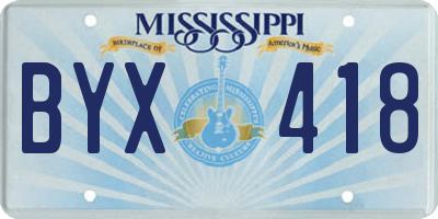 MS license plate BYX418