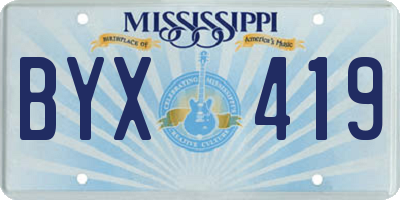 MS license plate BYX419