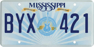 MS license plate BYX421