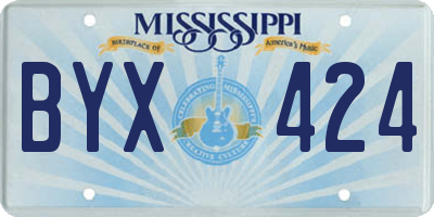 MS license plate BYX424