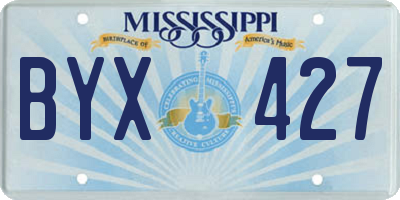 MS license plate BYX427